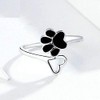 OutstandLong Women Dog Cat Paw Print Ring 925 Sterling Silver