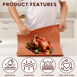 Pink Butcher Paper, 30cm x 10m Multifunctional Butcher Paper, BBQ Kraft Paper, Waterproof Deluxe Butcher Paper Roll, Unwaxed Kraft Paper with Paper Cutter for Grill, Smoker, Fish Meat, Meat Packaging