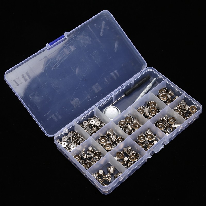 Punk Rivets Bucket Shape Spikes Zinc Alloy Craft Making Accessories