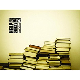 Decal - Peel & Stick Wall Sticker : Classroom Rules Help Others Share School Kids Playroom Boy Girl Color: Black Size :12 Inches x 18 Inches