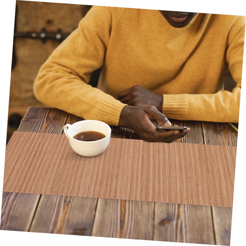 Mobestech 1Pc Bamboo Table Runner Tea Mat and Table Placemat