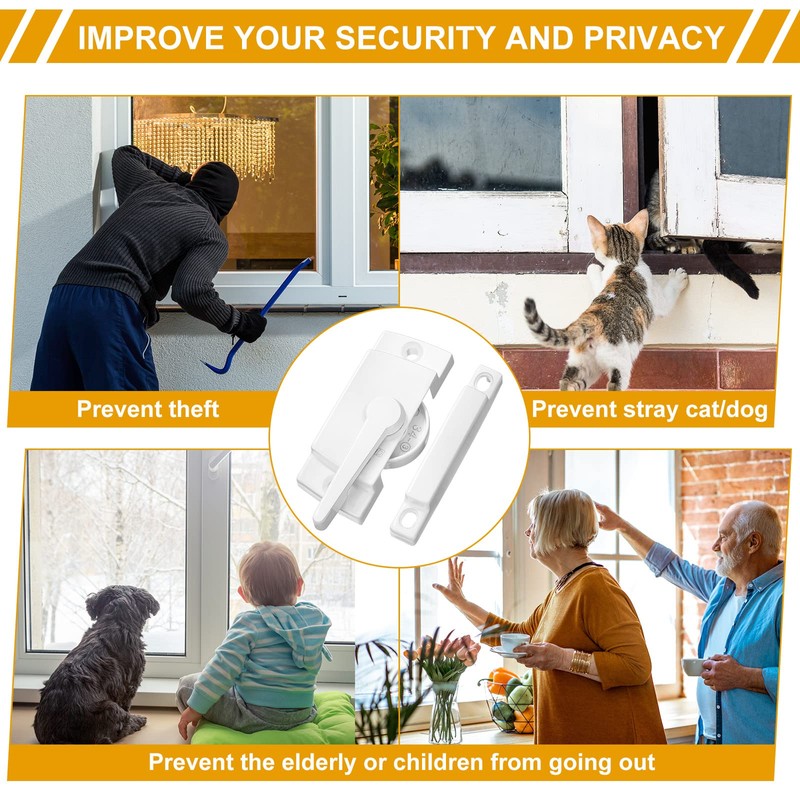 Qunclay 20 Pack Cam Action Window Sash Locks and Keeper,