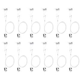 Adjustable Picture Rail Hanging System Square Hooks , 5 ft (1.5 m) Invisible Clear Looped End Wire, 33 lb (15 kg) Max Load, White Molding Hooks Art Frame Displaying Hanger(Transparent, 12 Pack)