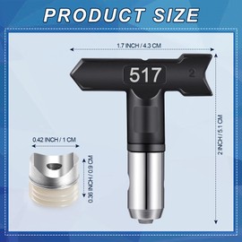 24 Pack Reversible Spray Tips Black Airless Sprayer Nozzle Spray Gun Sprayer Nozzle Tips Paint Spraying Machine Part for Homes Buildings Decks Fences Airless Spraying Machine Paint Accessories