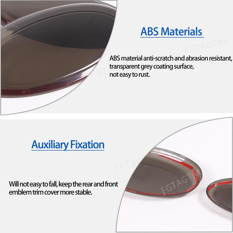 Smoked Rear and Front Emblems Trim Cover Fit for Subaru