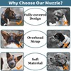 Muzzle for Dogs, Dog Muzzle with Rounded Mesh and Adjustable