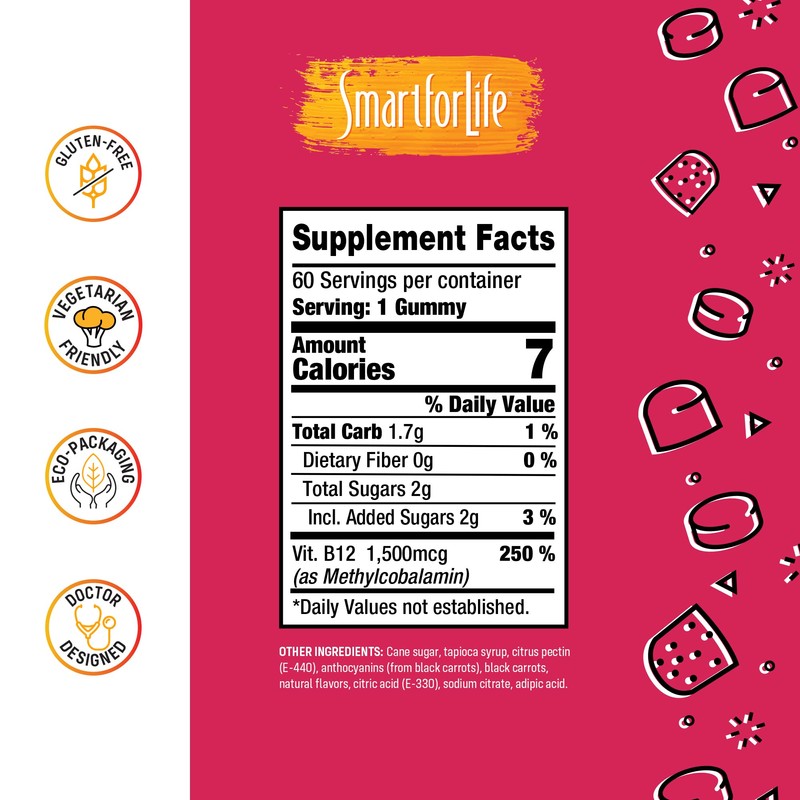 B12 Gummy Vitamins - 1500 mcg Vitamin B12 Gummies for