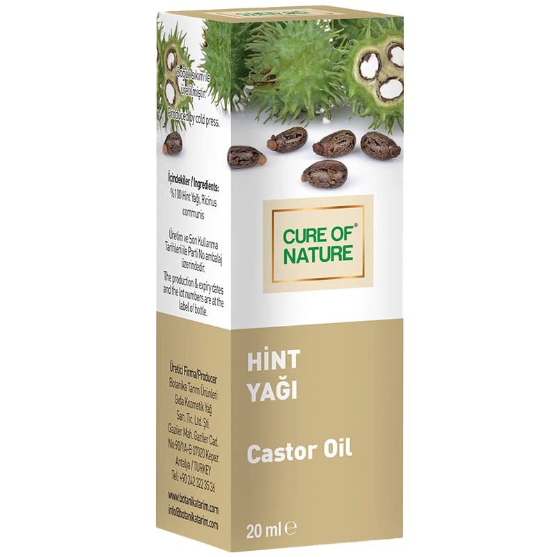  Castor Oil, %100 Castor Oil, Ricinus communis, 20 mL