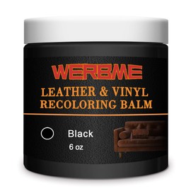 WERBME Leather Recoloring Balm, Black Leather Color Restorer, Leather Dye, Leather Couch Paint-Repair Leather Color on Faded & Scratche, for Restore Couches, Car Seats, Clothing, Shoes