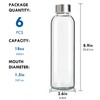 YEBODA Glass Water Bottles 18oz Bottles For Beverage and Juicer