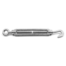 Design61 Set of 2 Turnbuckles M8 x 110 mm Wire Tensioner Hook/Eye Tensioner Hook for Wire Fences Washing Line Awning Ropes