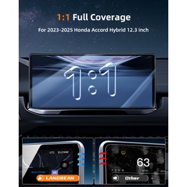 LANGBEAN Anti-Glare Matte Screen Protector for 2023-2025 Honda Accord (EX-L/Sport-L/Sport Touring) 12.3-Inch Infortainment Touchscreen, 9H Tempered Glass 2024 2025 Accord Accessories