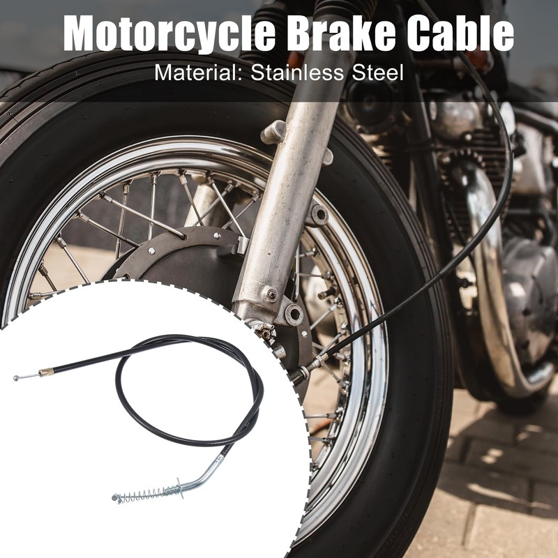 X AUTOHAUX Front Brake Cable with Adjuster Motorcycle Accessory Bend