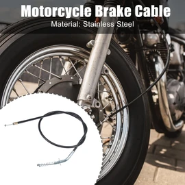 X AUTOHAUX Front Brake Cable with Adjuster Motorcycle Accessory Bend Connector for 50cc-250cc Motorcycle Mini Bike ATV 4 Wheeler Quad Scooter Black Silver Tone