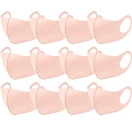 [ORIENEX] マスク 3Dフィットマスク 12枚入 スポーツマスク 息苦しくない 布マスク 選べる4サイズ 血色マスク 洗える 花粉対策 UVカット 繰り返し使える 小顔 速乾 男女兼用 カラーマスク マスク子供-ベビーピンク-M