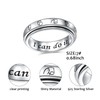 DAOSHANG I Can Do It Anxiety Rings Sterling Silver Cat