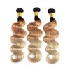 HeioWuio 1B/27/613 Hair Bundle 3 Bundles Body Wave Ombre Three