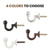 CasaARNO Curtain Tie-Backs Hooks,Tassel Hooks,Window Drapery Tieback Hooks, Clothes, Coat,