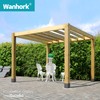 Wanhork 304 Stainless Steel Adjustable Post Protector (Range 3.3-6in), Protect