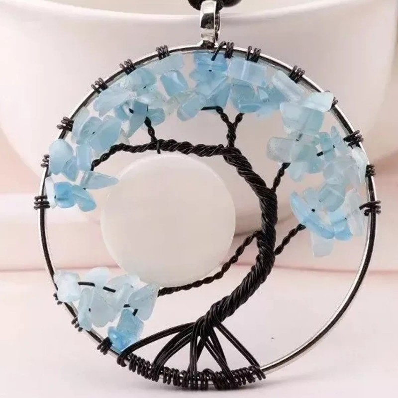 Univero En Línea Collar Dije Árbol De La Vida Chakras
