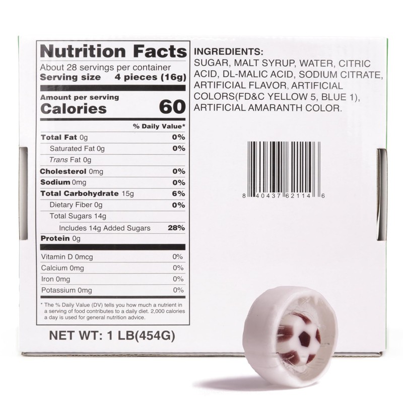 Soccer Ball Candy, Individually Wrapped Sports Treats, Bulk Team Party
