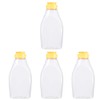 UPKOCH 4PCS Plastic Honey Jars Honey Squeeze Bottle Plastic Seasoning