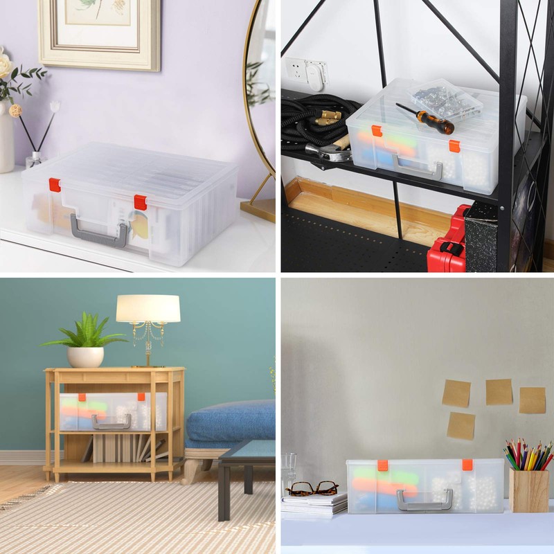 Photo Storage Box 4x6, 18 Inner Extra Large Organizer Acid-Free