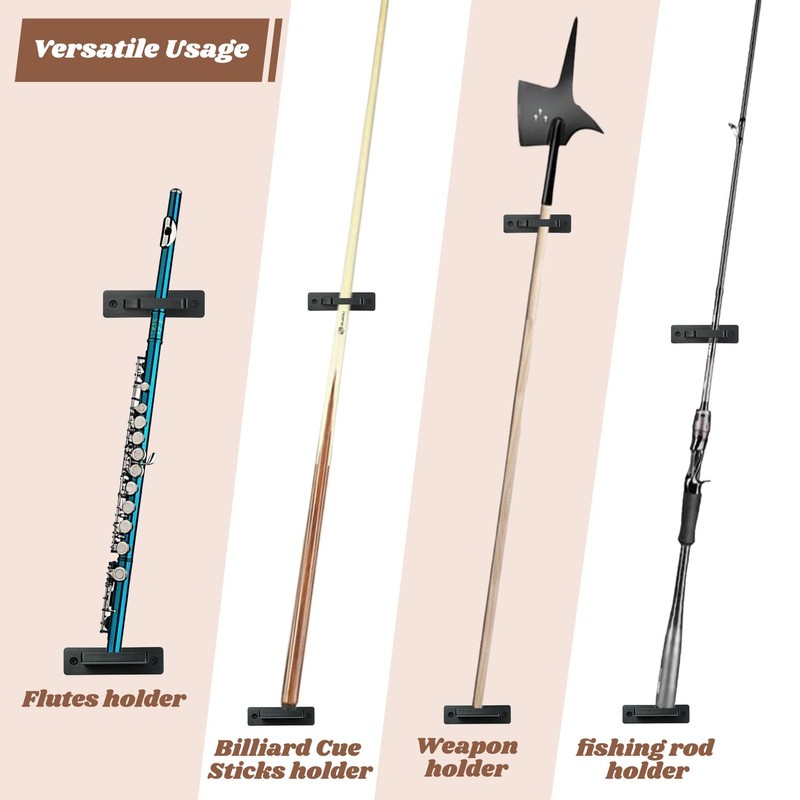 Elifinds Vertical Katana Wall Mount Holder Adjustable Samurai Sword Wall