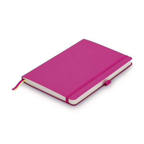 LAMY Paper Softcover A5 Notebook 810 – Format DIN A5 (145 x 210 mm) in Pink with Lamy Lining, 192 Pages and Elastic Closure Band
