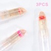 BINGBRUSH 3 Pcs Crystal Flower Jelly Color Changing Lipstick,Long Lasting