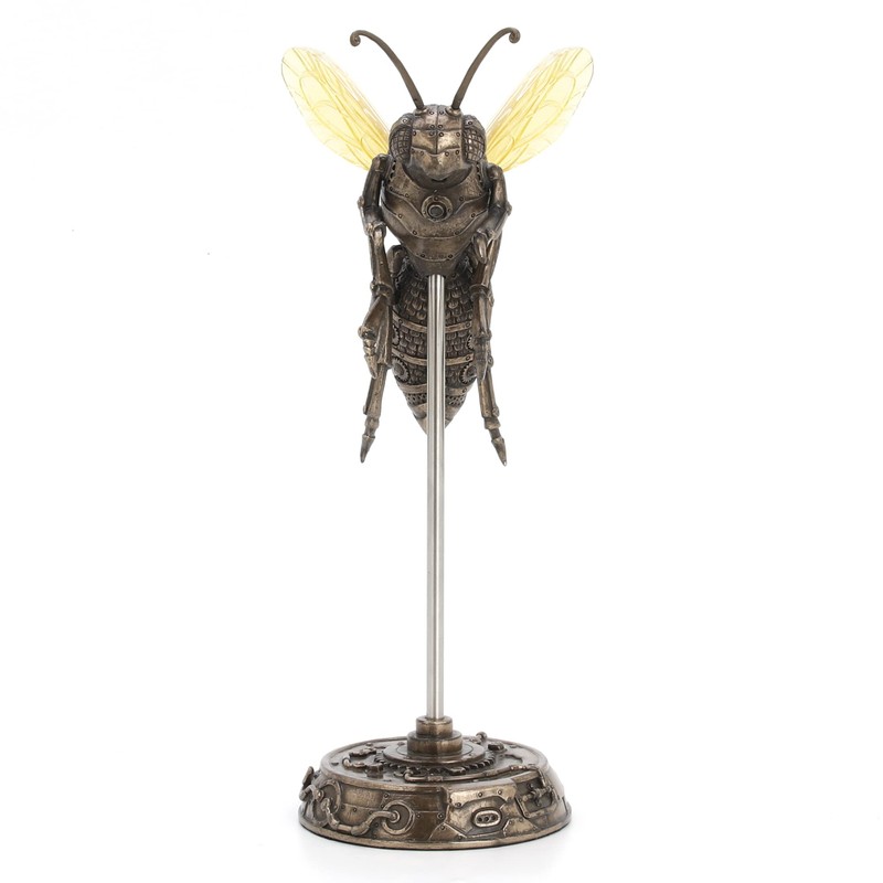 Veronese Design 10 5/8" Steampunk Hornet On Display Stand Resin