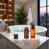 SquarezhenBo 2 Pcs 50ml Brown Essential Oil Roller Bottles,Glass Roller