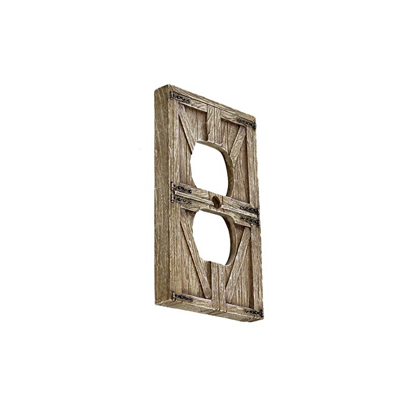 Top Brass Rustic Farmhouse Barndoor Electrical Cover Wall Plate -