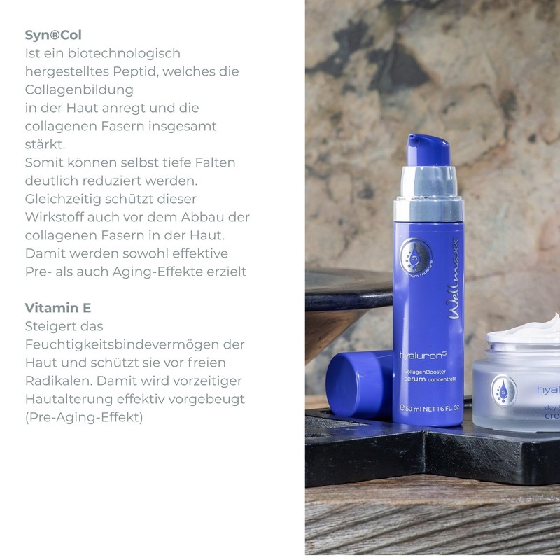WELLMAXX Hyaluron⁵ Collagen Booster Serum Concentrate l Light 5-fold Hyaluronic
