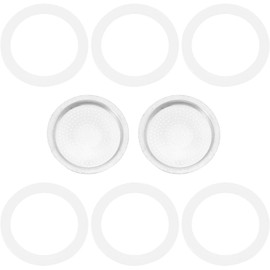 8 Piezas Anillo de Silicona para Cafetera Italiana, Repuesto Plata