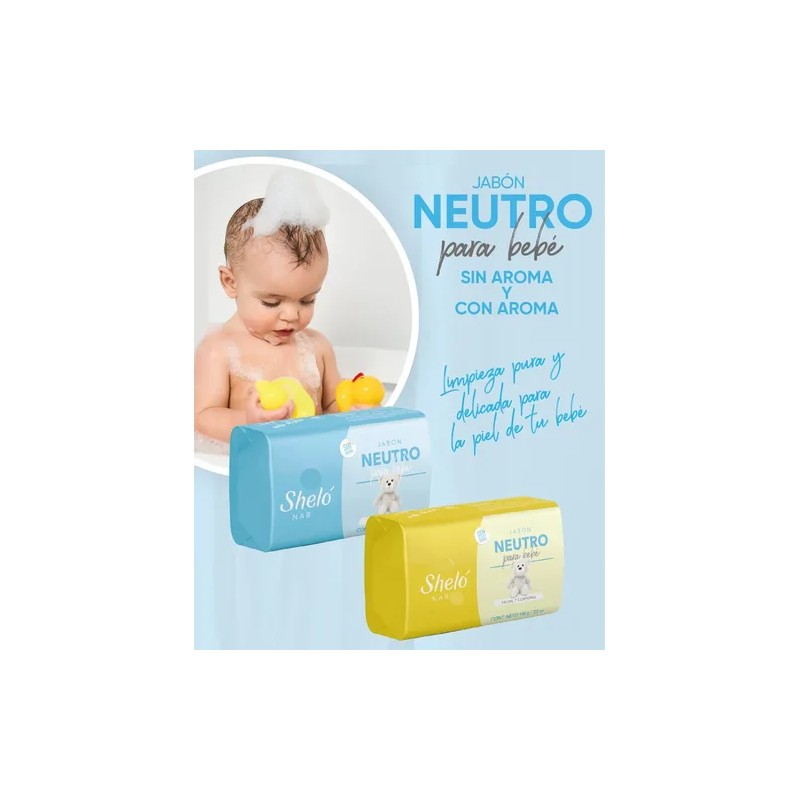 Jabon Neutro Para Bebe Sin Aroma 100grs Shelo Nabel