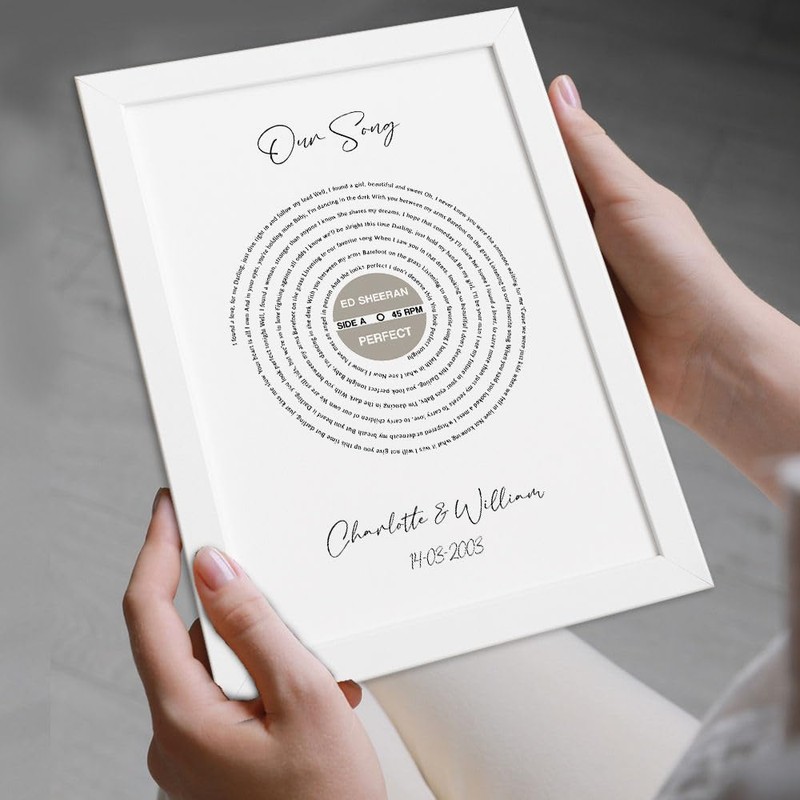 Picture A Gift Song Lyric Art - Personalise with a