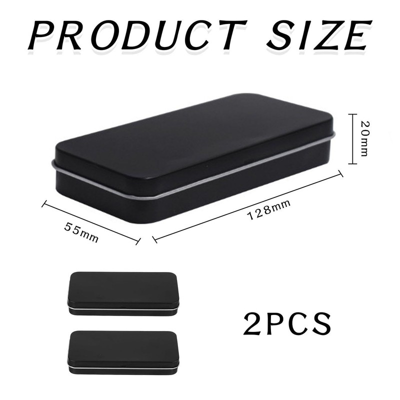 2 Pieces of Iron Storage Boxes with Lids, Portable Storage