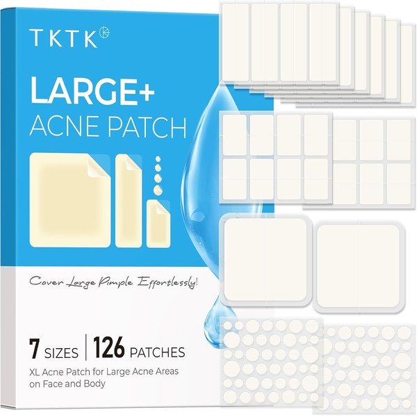 Large Pimple Patches for Face, 7 Sizes XL Acne Patches,