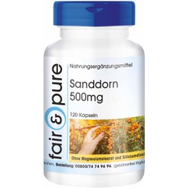Fair & Pure® - Sea Buckthorn 500 mg - 120 Capsules - Vegan - Good Source of Natural Vitamin C