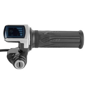 Throttle Handle 36V Half-Twist Throttle with LED Power Indicator Key Lock for Electric Bikes Scooters Throttle Accelerator Handle Grips