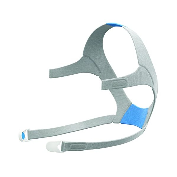 ResMed Airfit/AirTouch F20 Headgear - Replacement Headgear - Extra Soft with Plush Straps - Large, Blue
