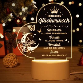 Vetbuosa Geschenke Für Frauen - Acryl Nachtlicht Deko Geschenke Für Männer & Frauen, Geburtstagsgeschenk Für Frauen Männer, Geschenke Für Mama, Papa, Freundin, Ehemann, Ehefrau [Energieklasse F]
