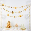 Gold Party Decoration Gold Star Circle Dot Hanging Garland Gold