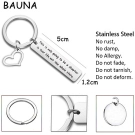 BAUNA Divorcee Gifts Inspirational Keychain This Is Only Going to Be A Chapter in Your Life Not the Whole Story Break Up Gift Divorcee Party Gift Encouragement Jewelry (New Beginning Keychain)