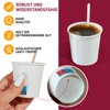 gobecups 100 White Disposable Cardboard Coffee Cups 110ml / 4oz