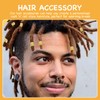 Landrain Pack of 90 Hair Accessories, Gold, Adjustable Dreadlocks Jewellery