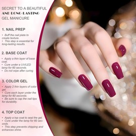 Vishine 16ml Gel Nail Polish Raspberry Red Color Gel Nail Polish Soak Off LED gel Polish Nail Art Designs Manicure Salon DIY at Home Gift for Women Shade L391 Raspberry Blush