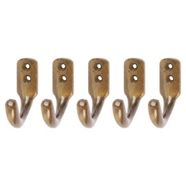 Hammer and Tongs - Single Coat Hook - W20mm x H55mm - Brass - Pack of 5