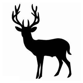 Big Buck Deer Silhouette Vinyl Decal Sticker Graphic Auto Wall Laptop Cell Phone, Die Cut Vinyl Decal for Windows, Cars, Trucks, Tool Boxes, laptops, MacBook - virtually Any Hard, Smooth Surface